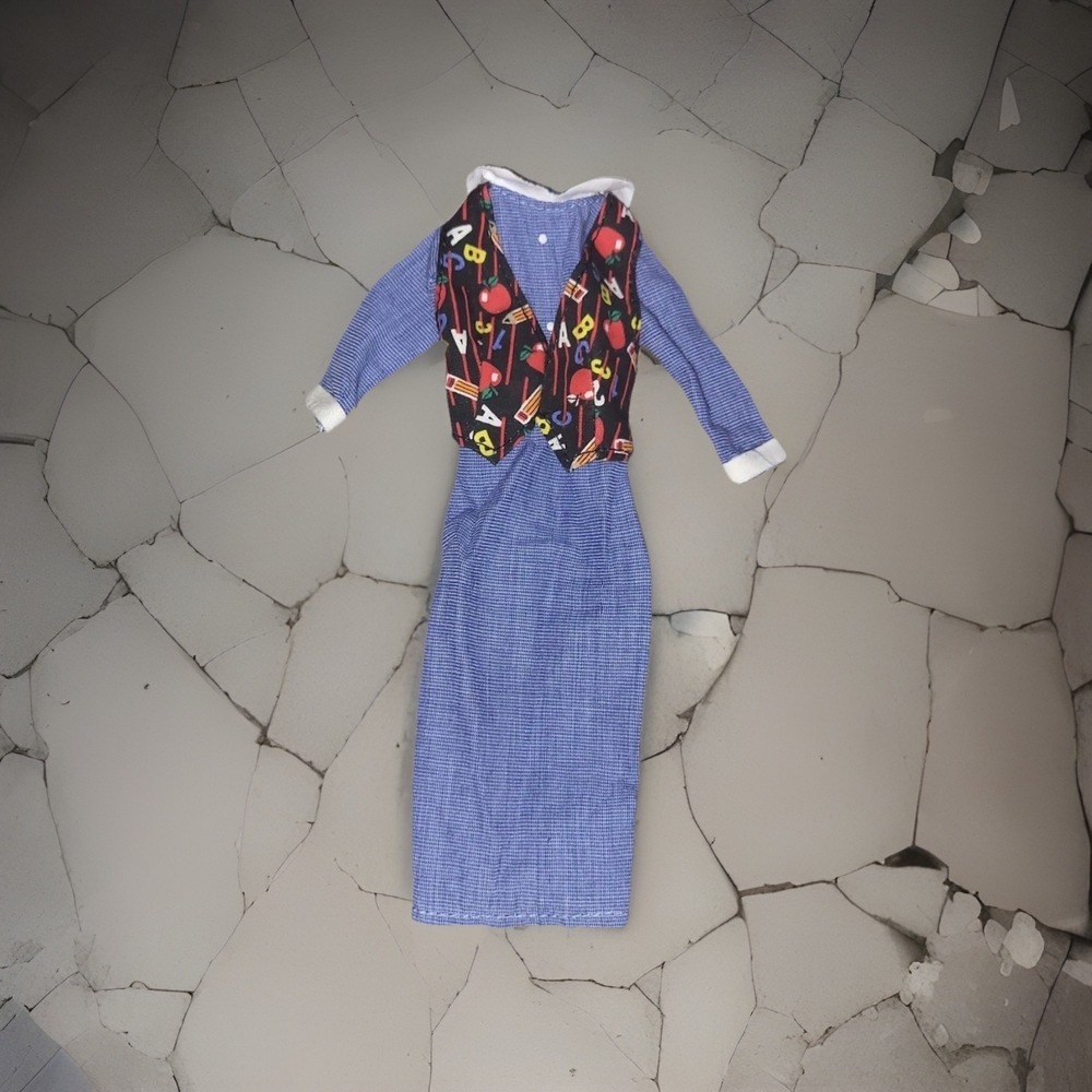 Vintage‎ Barbie Genuine 2000 Mattel Teacher Dress #50613 Blue